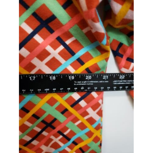 Kim Rogers 3/4 Sleeve multicolored diamond print cotton  pullover - Picture 5 of 6